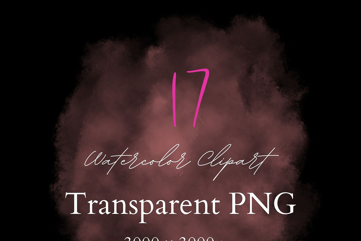 Pastel Watercolor Splashes Clipart, an Object Graphic by Meher Sadiah (Photo 3 of 4)