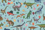 Dinosaur Birthday Party, a Pattern Graphic by GooseFrol (Thumbnail 9 of 12)