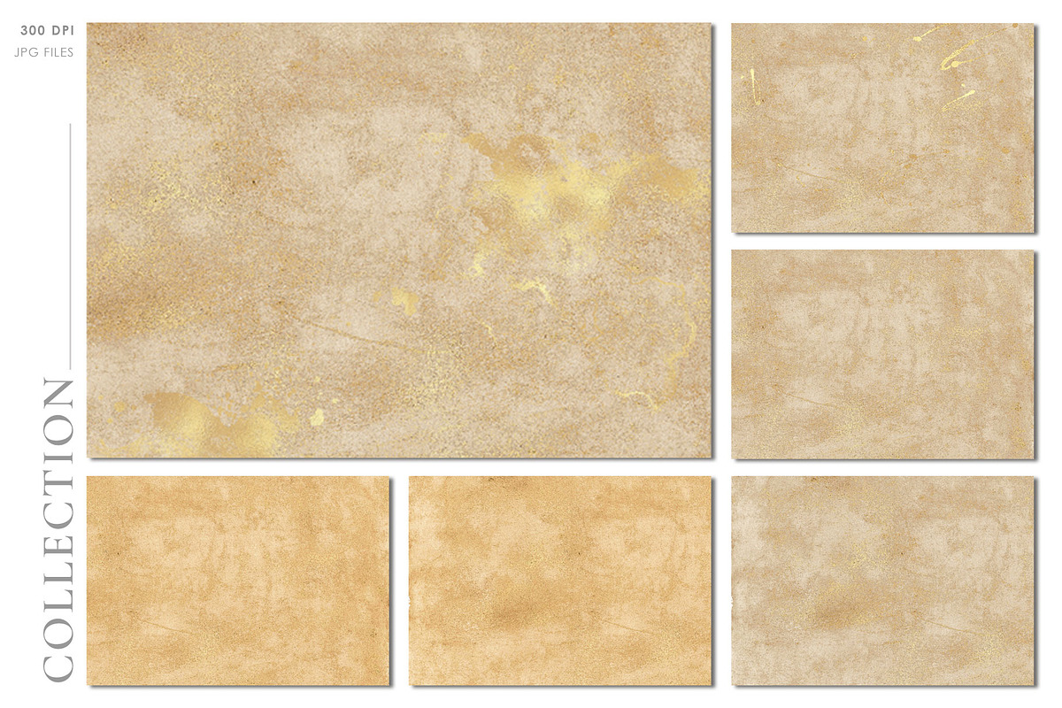 Gold Textured Wall Background, a Texture Graphic by Suna Kosem (Photo 4 of 7)