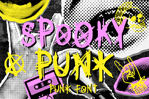 Spooky Punk - Punk Font, a Font by PutraCetol Studio
