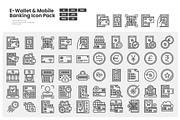 E-Wallet & Mobile Banking Icon Pack, an Outline Icon by erifqizeicon (Thumbnail 3 of 3)