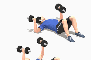 Dumbbells Worksout Animation Bundle