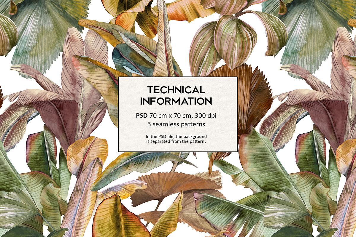 Lush. Tropical pattern, a Pattern Graphic by emeraldthue