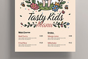 Tasty Kids Menu Flyer Template, a Flyer Template by MightyDesign (Thumbnail 3 of 6)