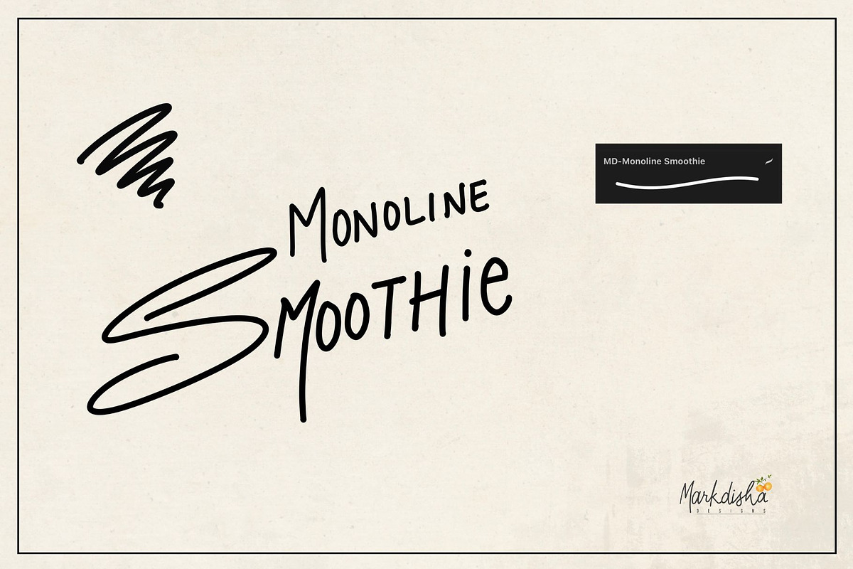 Procreate Monoliner Brush Set, a Brush Add-On by Markdisha Designs (Photo 2 of 9)