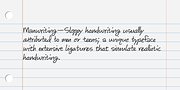 Manwriting, a Handwritten Font by Miller Type Foundry (Thumbnail 2 of 2)