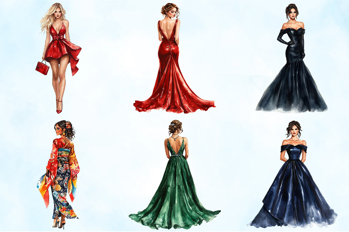 Fashion Classy Elegant Woman Clipart, an Illustration by Craft Nest (Photo 3 of 5)