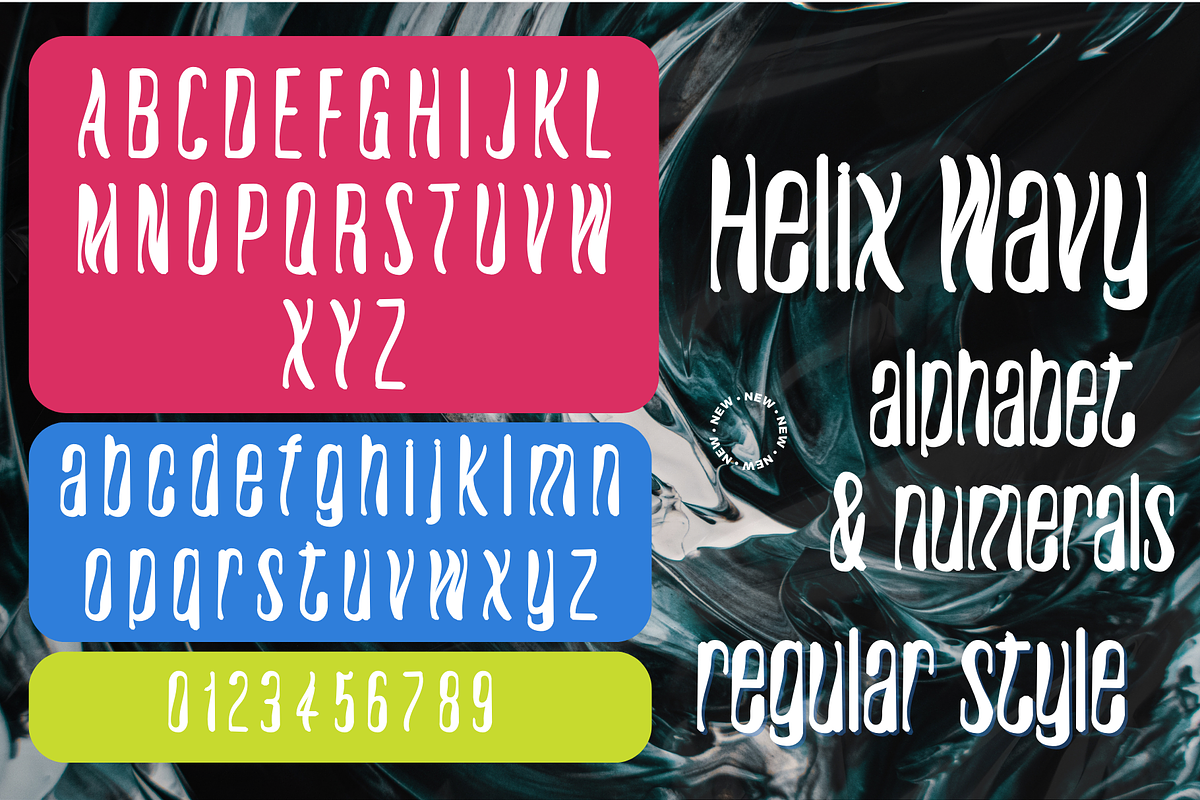 Helix Wavy - Futuristic Font, a Sans Serif Font by Creativetacos (Photo 3 of 12)