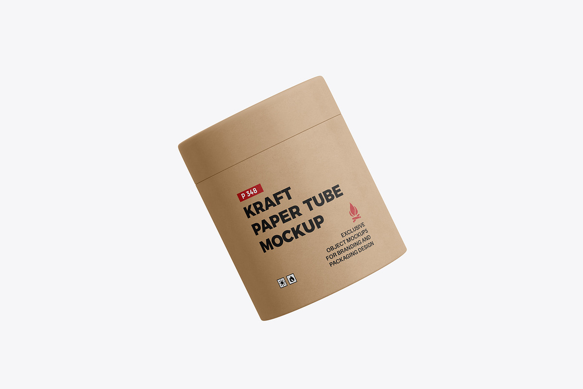 Kraft Paper Tube Branding Mockup, a Packaging Mockup by Ram Studio LLC (Photo 4 of 7)