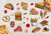 Fast Food-clipart+menu, a Food Illustration by Astarte_design (Thumbnail 3 of 7)
