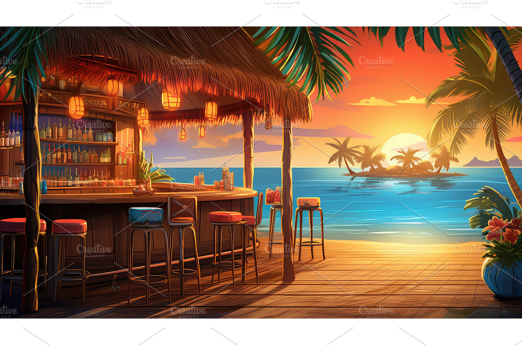 atmosphere bar restaurant background, a Food & Drink Photo by pikepicture