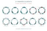 Christmas & Winter Floral collection, a Decorative Illustration by VectoriyA (Thumbnail 7 of 8)