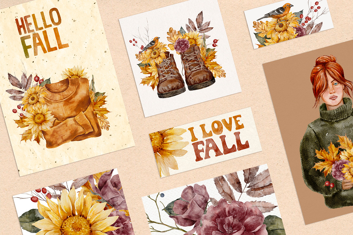 Cozy Girl-Autumn Collection, a Decorative Illustration by Les Frolova (Photo 3 of 11)