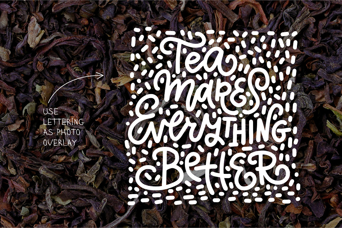I love tea - clipart & lettering, a Decorative Illustration by Lana Sham (Photo 10 of 13)