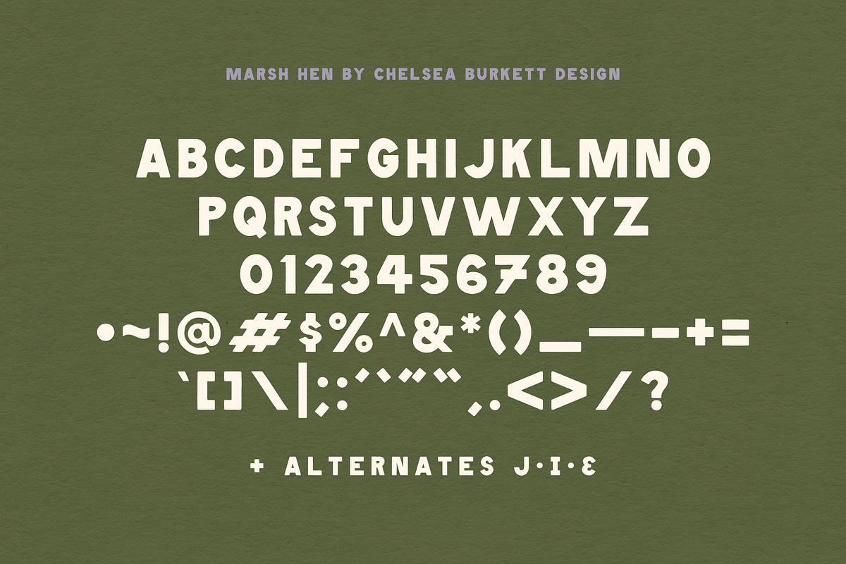Marsh Hen Font, a Sans Serif Font by Chelsea Burkett (Photo 3 of 7)