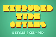 Extruded CSS Type Styles (+PSD), a Templates & Theme by Rex Rainey (Thumbnail 1 of 5)