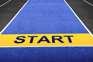 Running track Start line, New beginnings, Motivation, Business g, a Photo by salmon.black