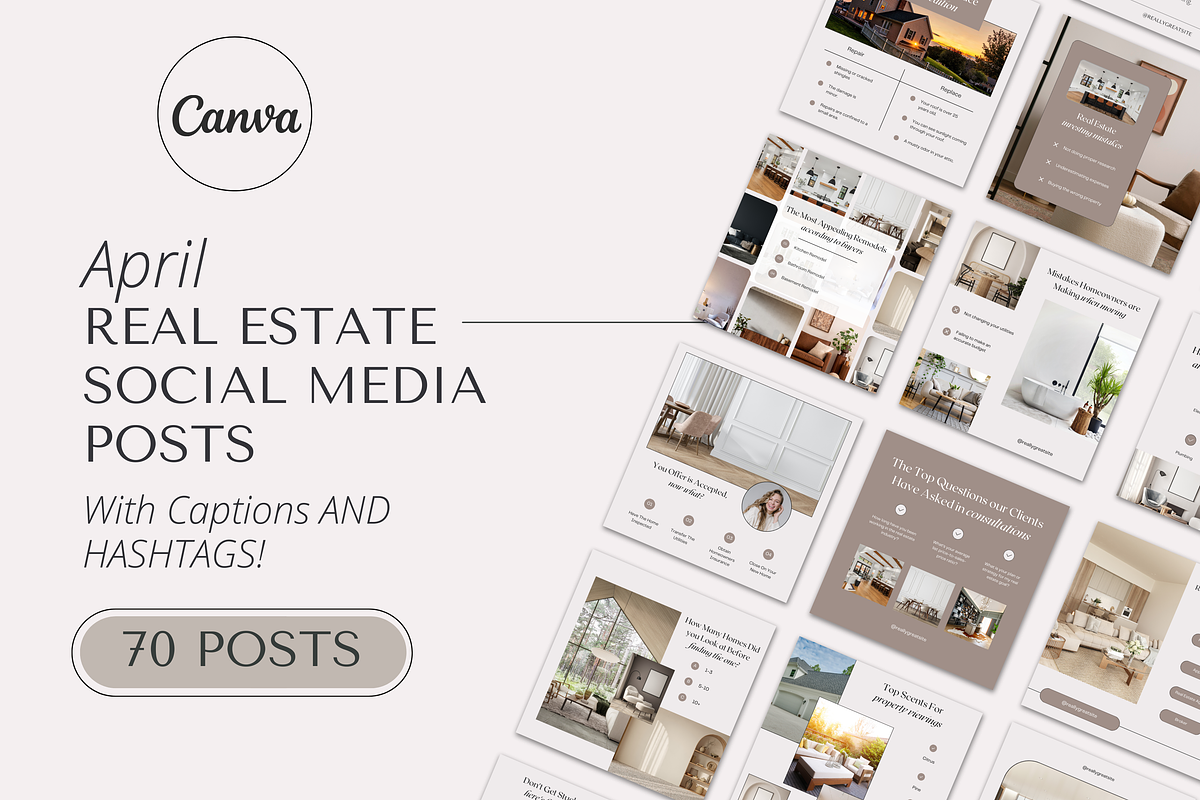 April Real Estate Posts with Caption, a Social Media Template by Marketing Templates Co. (Photo 1 of 18)