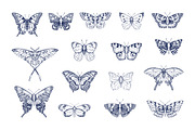 Vintage hand-drawn butterflies set, an Animal Illustration by Good Studio (Thumbnail 3 of 7)