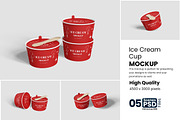 Ice Cream Cup Mockup For Branding, an Advertising Mockup by bimockup (Thumbnail 1 of 6)