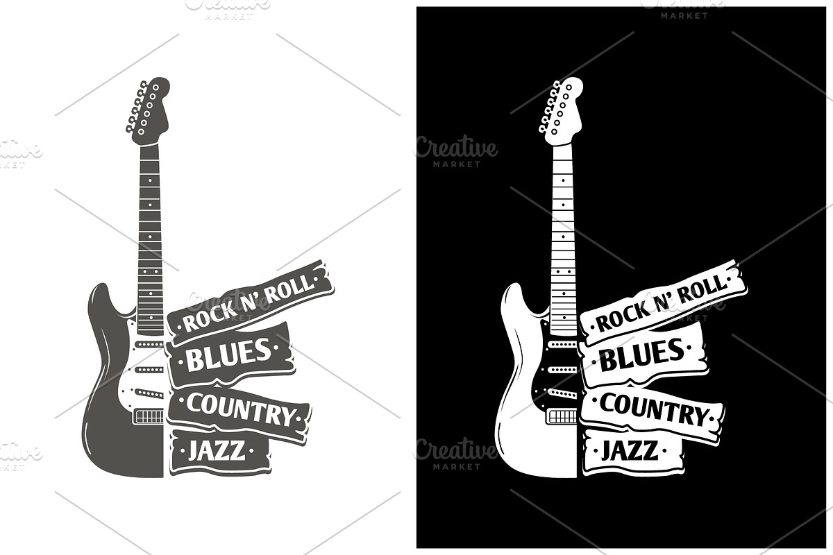 Electric Guitar With Genres, an Education Illustration by Atlantis X Nurman Arbai (Photo 1 of 3)