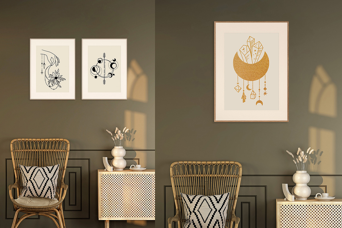 Moon flowers - celestial graphic kit, an Illustration by My Space Garden (Photo 17 of 18)
