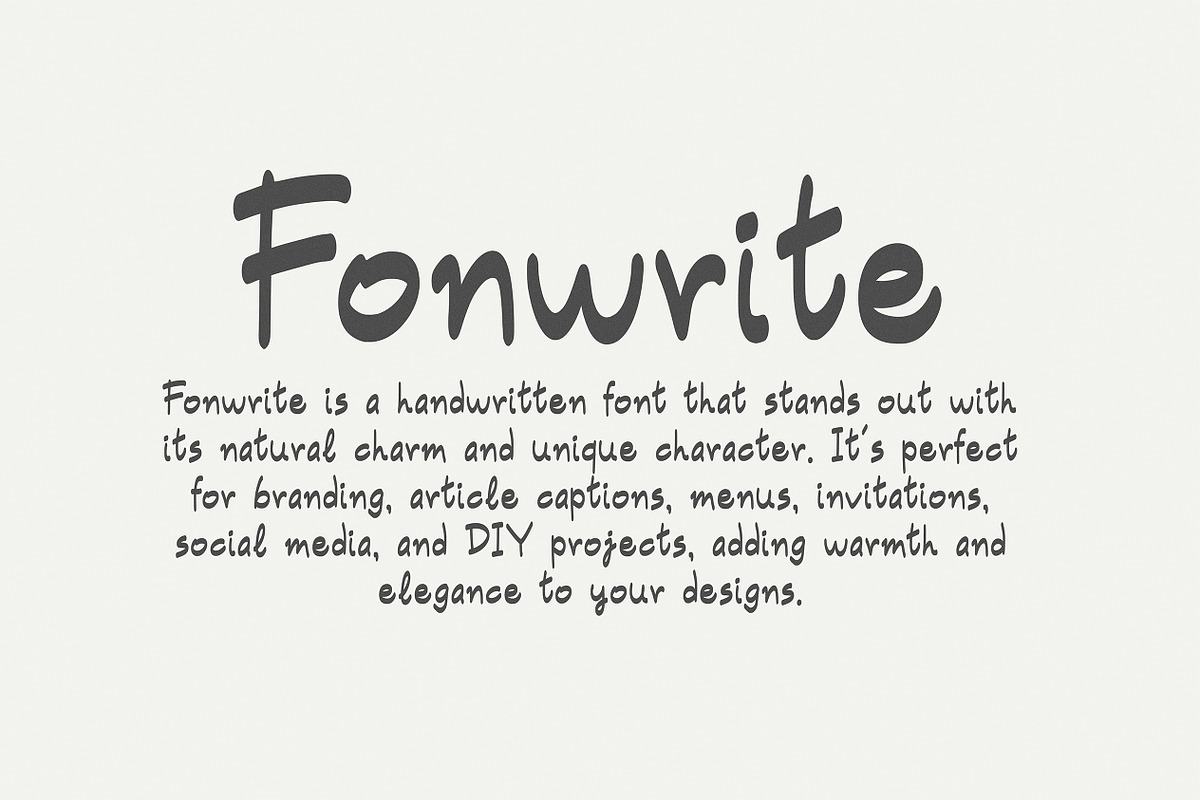 Fonwrite, Handwritten Font., a Handwritten Font by Kaikhia (Photo 6 of 8)
