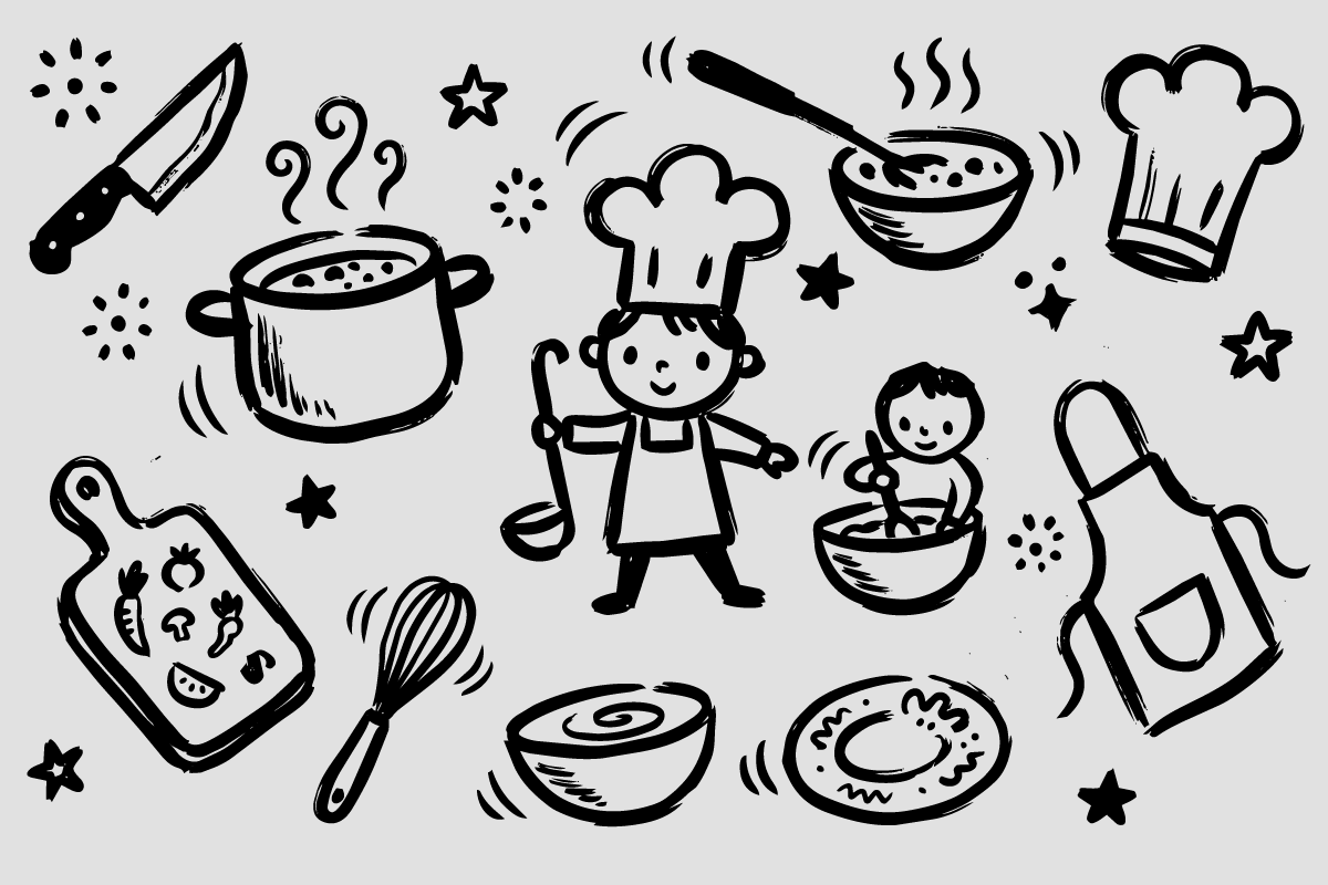 Food & Kitchen Hand-Drawn Doodle, a Food Illustration by Huza Studio (Photo 3 of 10)