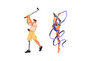Paralympic athletes do sports set, a Sport Illustration by PaperTrident (Thumbnail 2 of 7)