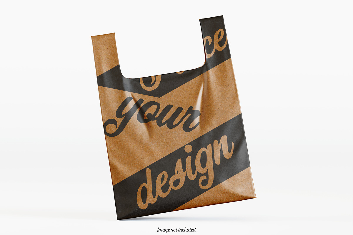 Brown Plastic bag mokcup bundles, a Packaging Mockup by Ambo Ampeng (Photo 4 of 19)