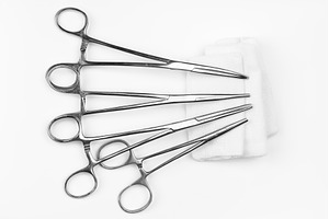 Surgical needle drivers lying on, a Health & Medical Photo by Alexander-Piragis