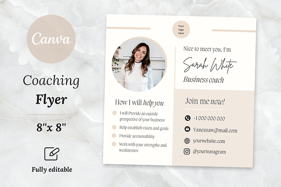 Coaching flyer Template Canva preview 3