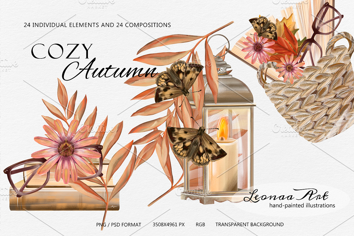 Cozy Autumn. Collection, an Illustration by Leonaa art (Photo 3 of 13)
