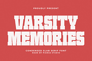 Varsity Memories - Condensed Slab, a Slab Serif Font by Pian45 Studio (Thumbnail 1 of 8)
