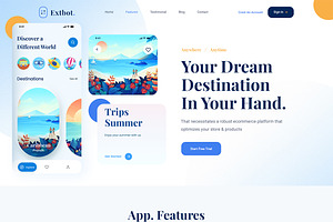 App Landing HTML5 Template - Extbot