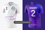 V Neck Men's Jersey Mockup, a Product Mockup by Mockupdaddy (Thumbnail 4 of 9)