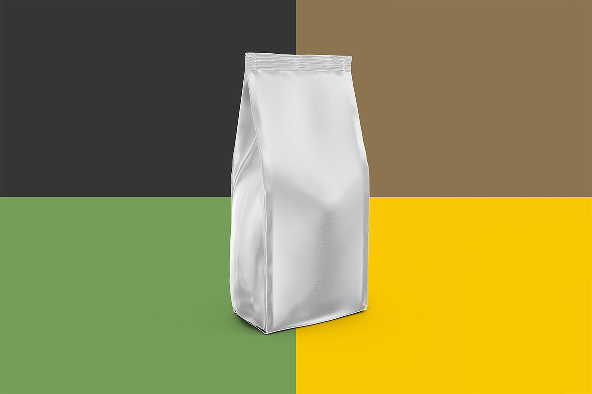 Coffee Pouch Mockup Front 3/4 View, a Packaging Mockup by easymock (Photo 4 of 5)
