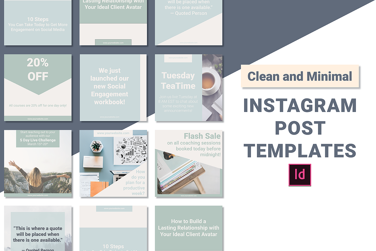 Clean and Minimal Instagram Posts, a Social Media Template by Hunt Family Design (Photo 1 of 7)