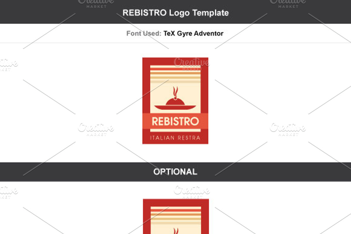 Rebistro Restaurant Logo Template, a Branding & Logo Template by Saptarang (Photo 3 of 3)