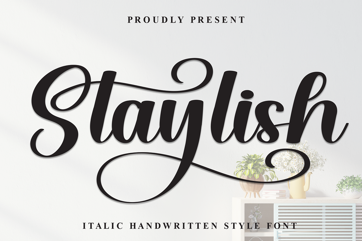 Staylish | Script Font, a Handwritten Font by Scratchones (Photo 1 of 9)