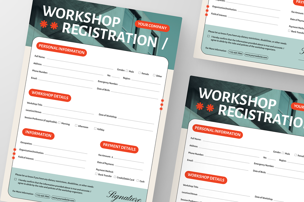 Workshop Registration Form preview 4
