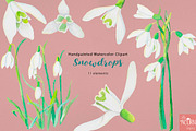 Watercolor Wedding Snowdrops, an Illustration by LittleAcornGraphics (Thumbnail 1 of 7)