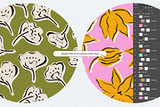 Spring Summer Floral Pattern Set, a Pattern Graphic by angelainthefields (Thumbnail 6 of 6)