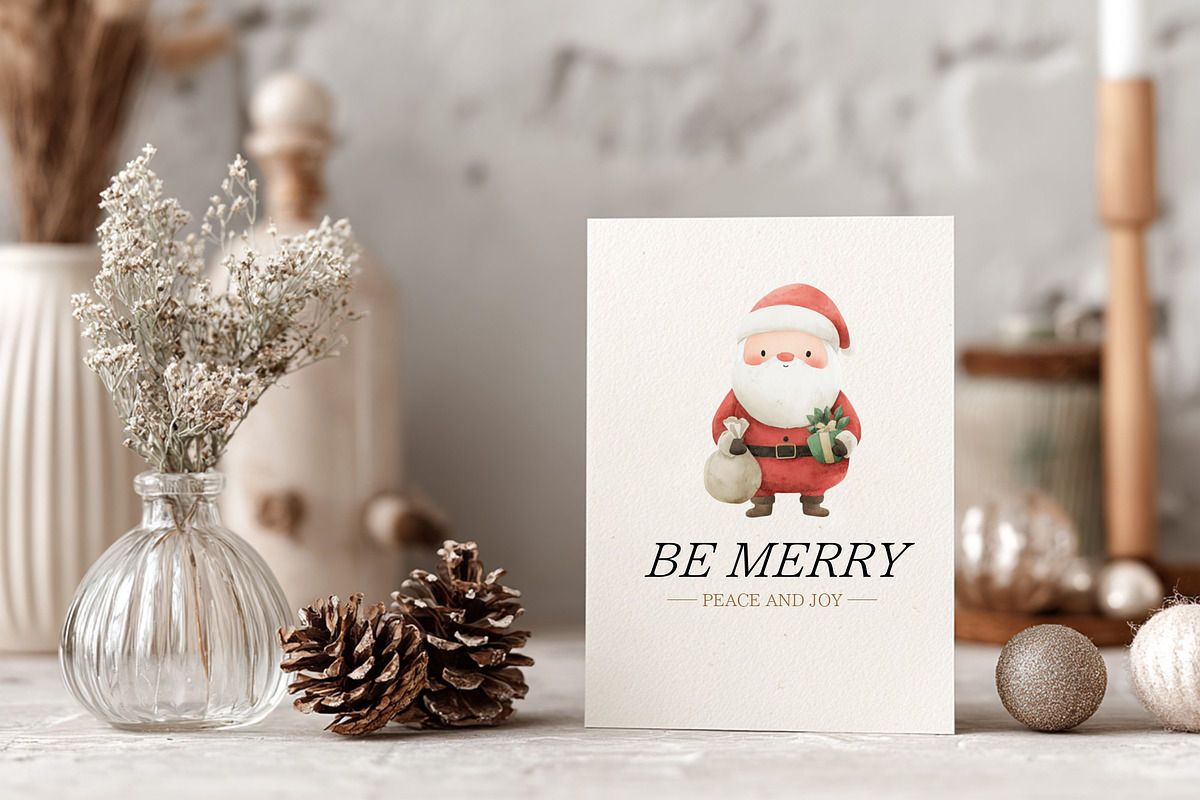Cute Santa Claus Clipart, a Seasonal Illustration by Housui Patterns (Photo 12 of 13)
