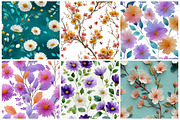 Pastel Floral Digital Paper Collecti, a Texture Graphic by CitraGraphics (Thumbnail 4 of 6)