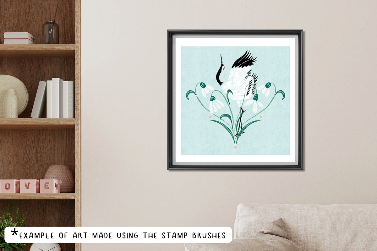 Procreate Brush Stamps - Snowdrop, a Brush Add-On by Gabba Delgado (Photo 3 of 4)
