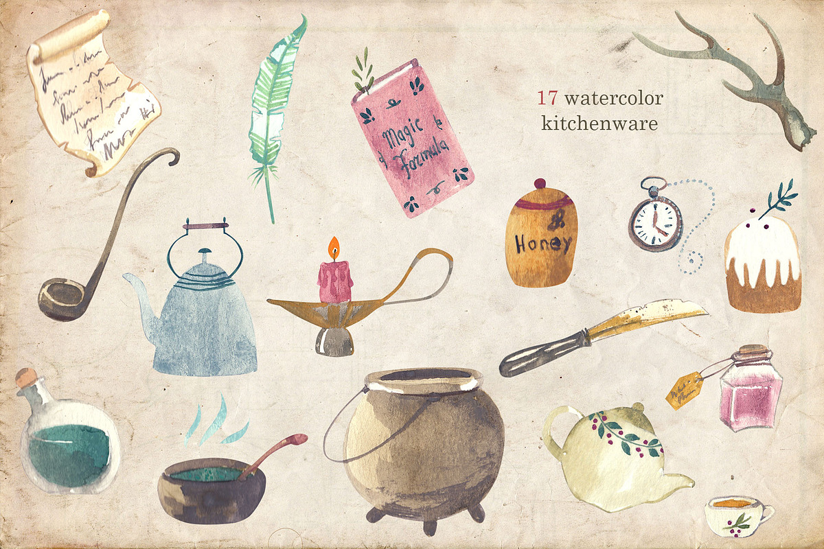 Watercolor Bundle + Font, a Seasonal Illustration by Flo Sacred Art (Photo 16 of 25)