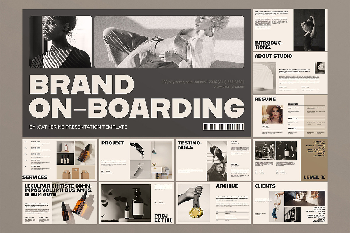 Brand Onboarding Presentation Design, a Presentation Template by E-Type (Photo 1 of 5)