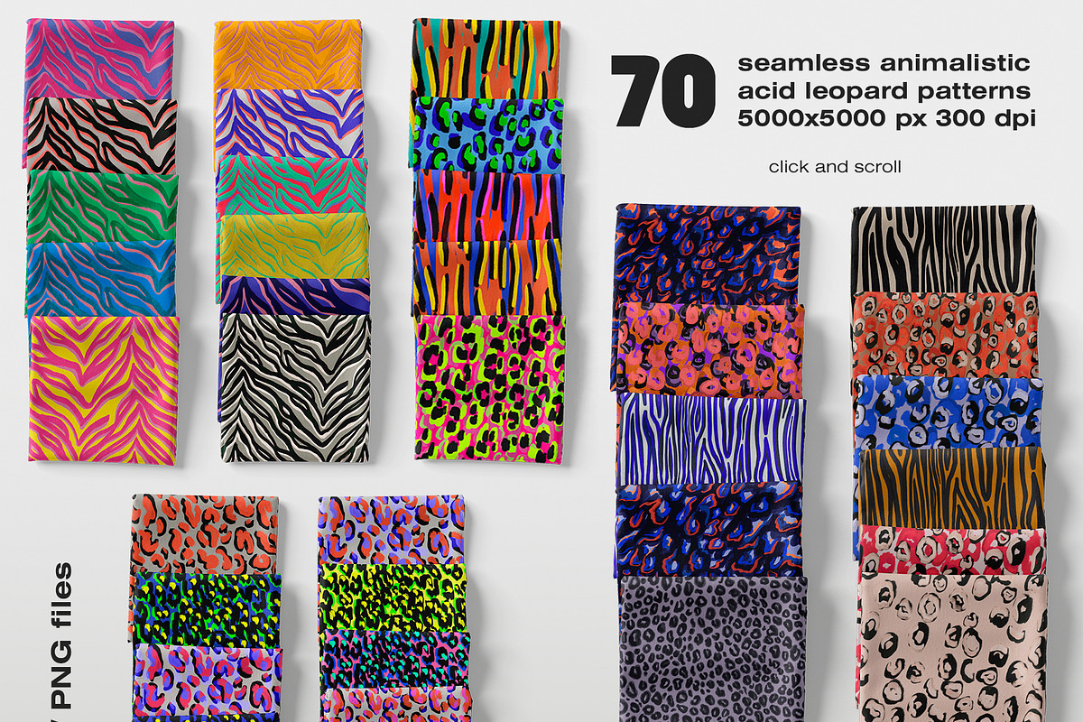 Wild Acid Animal patterns, a Pattern Graphic by ANAKOTO (Photo 2 of 9)