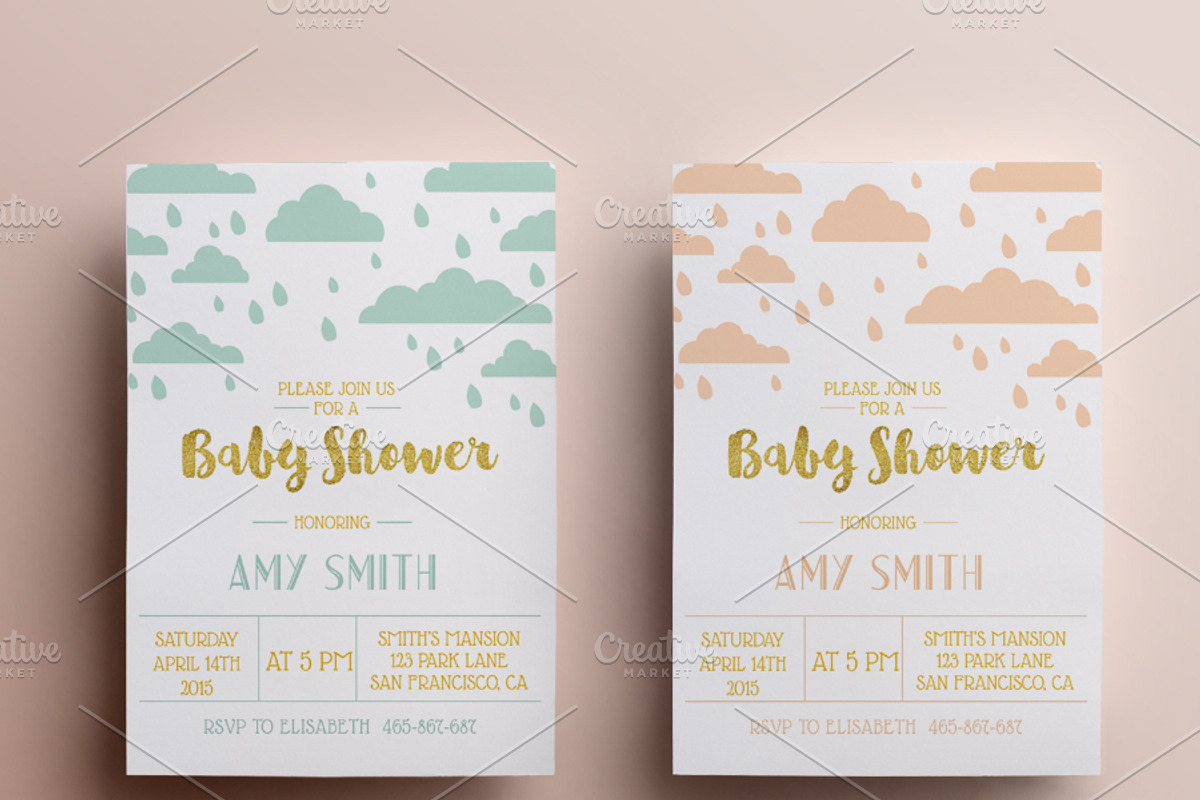 Baby shower invitation, an Invitation Template by annago (Photo 2 of 2)